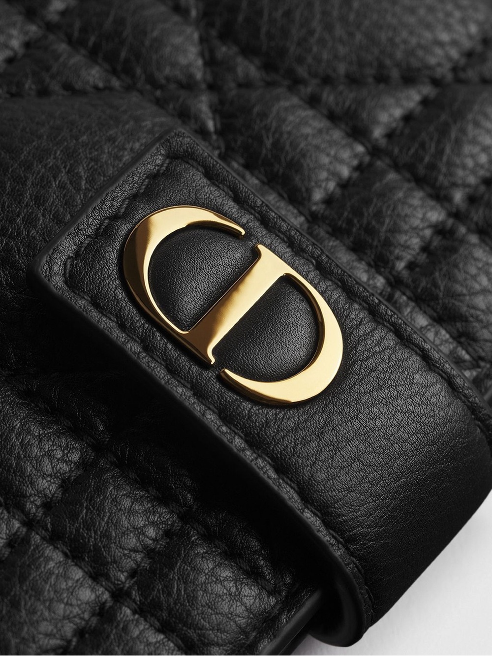 DIOR | ✨NEW✨ Dior Caro Dandelion Card Holder in Black Supple Cannage Calfskin - Picture 3 of 11